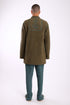 Jacket in faux fur with embroidery on the back